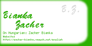 bianka zacher business card